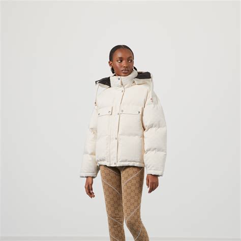 gucci cotton canvas puffer jacket|Gucci casual jackets.